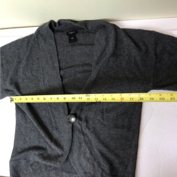 Ann Taylor Y2K Wool Round Hem Ballon Sleeve Cardigan Sweater Top Button Oversize - Picture 11 of 14